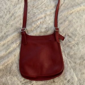 Dark red Coach satchel